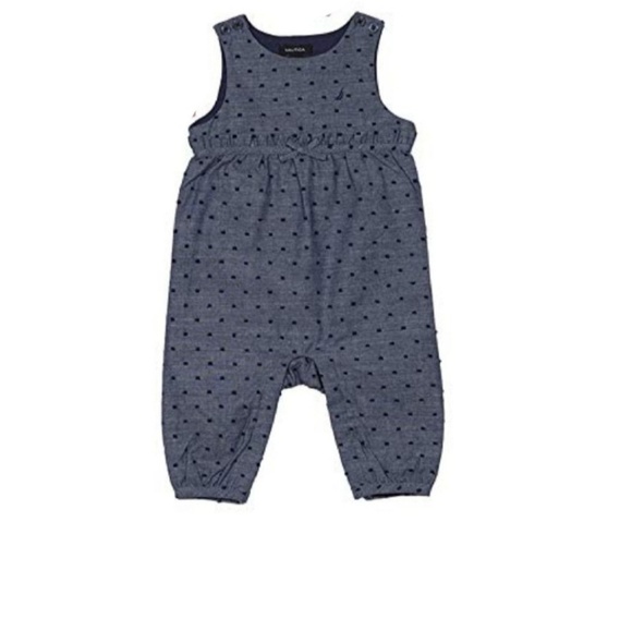🚫SOLD🚫 Nautica Sleeveless Blue jean  Onesie - Picture 2 of 6